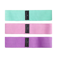 Bande Élastique Sculptante Honglan Version Professionnelle Puissante à 3 Niveaux de Résistance pour les Hanches et les Jambes, en Polyester et Coton, Effet Pêche