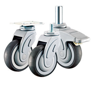 3 ''4'' 5 ''Hochleistungs-medizinische Rollen Abschließbare stumme Gummi profile für Krankenhaus betten Medizinische Wagen Instrumenten wagen - Product Image 1