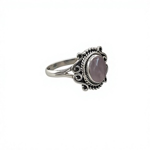 Natural Rose Quartz Stone Oval Shape <b>Ring</b> Wholesale Gemstone Fine Jewelry <b>Ring</b> <b>925</b> Solid Sterling <b>Silver</b> <b>Ring</b> - Product Image 3