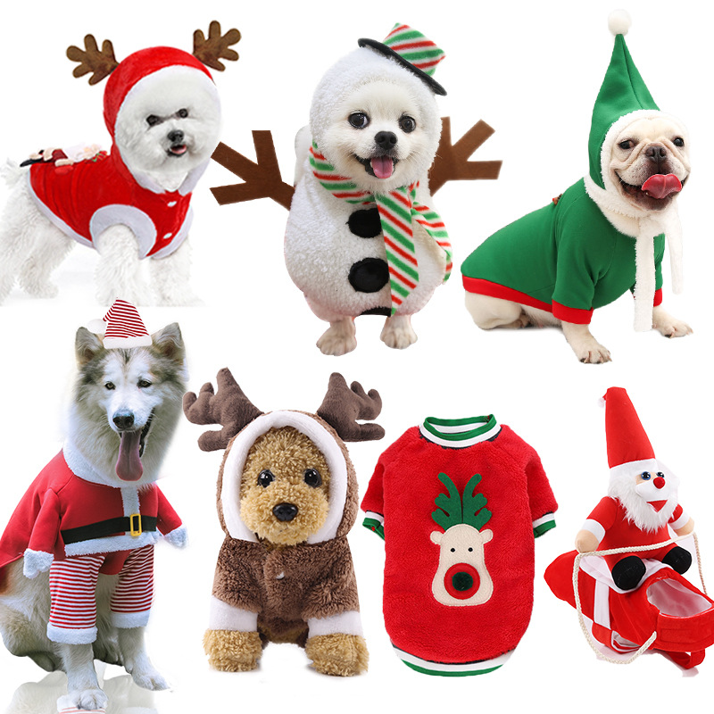 Animal de compagnie chiot bois hiver chaud Chihuahua Yorkie tenue chat à capuche vêtements Costume manteau noël chien vêtements