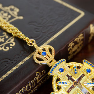 Ожерелье с крестом из греческого русского Красного камня - Product Image 4