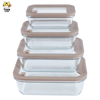 Nouvelle boîte à lunch micro-ondable au design original, récipient bento en verre pour la préparation des repas, article de sécurité pour la cuisine ou comme cadeau