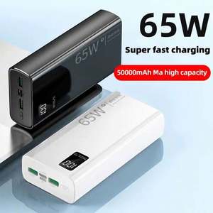 Vente flash 2024 Banque d'alimentation à charge super rapide 65W Nouvelle banque d'alimentation portable 50000MAH avec deux ports USB Affichage numérique LED - Product Image 3