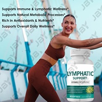 Capsules lymphatiques naturelles et biologiques JBY, extrait d'échinacée purpurea, 60 capsules/flacon, végétaliennes, sans gluten, pour soutenir le système immunitaire et l'énergie
