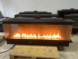 Chimenea <span class=keywords><strong>de</strong></span> <span class=keywords><strong>Gas</strong></span> Inteligente Moderna Personalizada <span class=keywords><strong>de</strong></span> 2 y 3 Lados con Inserto <span class=keywords><strong>de</strong></span> Acero y Control Remoto para Uso en Interiores en Salas <span class=keywords><strong>de</strong></span> Estar y Villas - Product Image 5