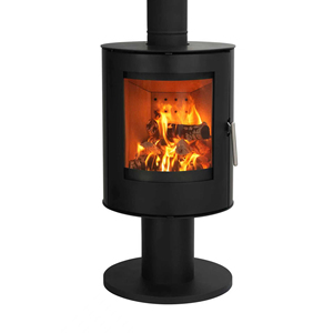 <span class=keywords><strong>Chimenea</strong></span> Moderna Independiente de Acero al Carbono y Madera con Calefacción y Características Decorativas para Uso Interior en Apartamentos - Product Image 2