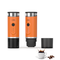 Machine à café portable rechargeable Anbo 140W 15 bars avec mousseur à lait en option, alimentation voiture, cafetière portable avec fonction auto-chauffante
