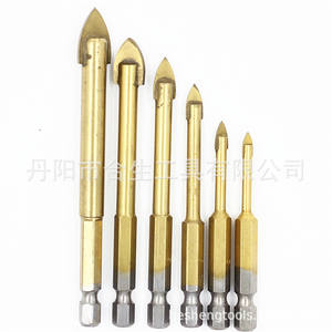 Brocas triangulares de carburo métricas biseladas de 4mm, 5mm, 12mm para herramientas de perforación de cerámica y vidrio, vástago recto, mano derecha - Product Image 1