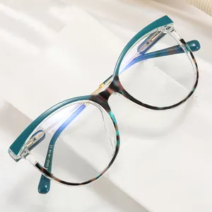2023 2022 New Fashion Best Selling Tr Metal Frame Women Glasses Candy Color Colorful Anti Blue Light Round Glasses