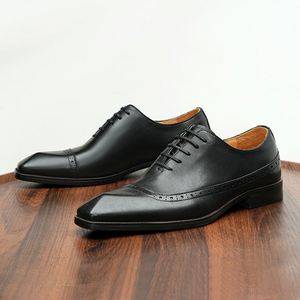 Chaussures habillées pour hommes de haute qualité, nouveaux styles, en cuir véritable, élégantes, mode Derby, pour le bureau et les affaires - Product Image 3