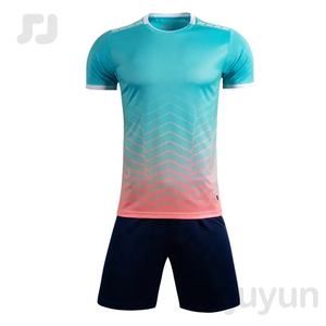 เสื้อฟุตบอลผู้ใหญ่วัสดุโพลีเอสเตอร์ดูดซับเหงื่อและแห้งง่ายชุดฟุตบอลเยาวชนออกแบบได้ตามต้องการ - Product Image 1