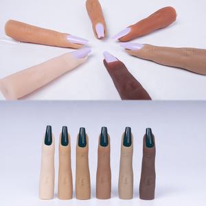 Offre Spéciale souple <span class=keywords><strong>silicone</strong></span> ongles artificiels pratique <span class=keywords><strong>doigt</strong></span> manucure formation main nail art imitation <span class=keywords><strong>faux</strong></span> <span class=keywords><strong>doigt</strong></span> - Product Image 5