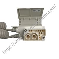 Électrode ergonomique en plastique et métal de qualité médicale pour défibrillateur ND-552VC, séries TEC-5521C et TEC-5531C, couleur orange