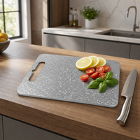 Papan Pemotong Dua Sisi Titanium Murni Kristal OEM Khusus, Anti Jamur, untuk Persiapan Makanan di Dapur