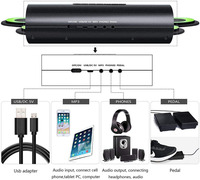 Batterie électronique enroulable en silicone, kit de batterie électrique miniature pliable USB pour enfants