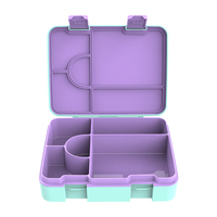 Nouvelle Arrivée Logo Personnalisé Motif 5 Compartiments Étanche Bento Boîte À Lunch Vente Chaude Enfants École Récipient De Nourriture Ensemble