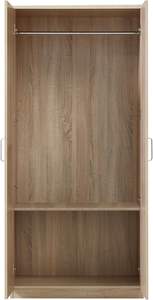 Armoire moderne en bois 176X80X52 <span class=keywords><strong>cm</strong></span> Armoire MDF 1 compartiment 1 tringle à vêtements, 1 étagère inférieure Chêne Sonoma - Product Image 4