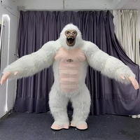 Costume de mascotte de gorille gonflable rose réaliste de publicité géante de 2M 2.6M 3M pour des événements de taille personnalisée