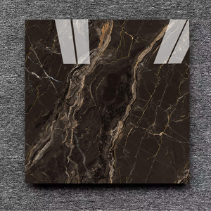 Carreaux Noir Marrón Oro Mármol Pulido Porcelana <span class=keywords><strong>Gres</strong></span> Azulejos Carreaux De Sol 60x60 Salon Azulejo De Alta Calidad - Product Image 4