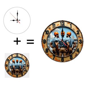 Round Wooden Wall <b>Clock</b> 25x25cm Contemporary Minimalist Quartz Silent <b>Mechanism</b> Household Decorative <b>Clock</b> - Product Image 6