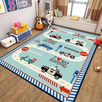 Tapete de Juego para Niños Benyi de Alta Calidad, Lavable, No Tóxico, con Impresión Personalizada, Suave, para Uso en el Hogar, con Diseño de Mapa