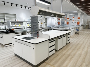 Metallo in acciaio chimico laboratorio mobili parete laterale armadio banco di lavoro laboratorio isola tavolo con lavello - Product Image 3