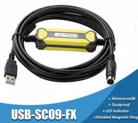 Cable de Programación USB-SC09-FX Original para PLC Mitsubishi, Cable de Comunicación para las Series FX0N FX1N FX2N FX0S FX1S FX3U FX3G