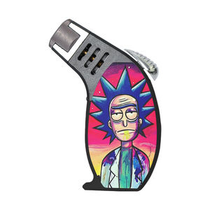 Nouveau briquet torche incliné de camping rechargeable à flamme unique puissant, résistant au vent, en plastique, avec logo personnalisé, au gaz butane, en stock - Product Image 4