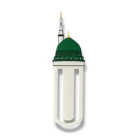 Marque-Page Islamique Unique Personnalisé en Métal, Acier ou Laiton Vierge, Motif Kaaba, Médine, Mosquée Al-Aqsa, Cadeau Musulman Religieux