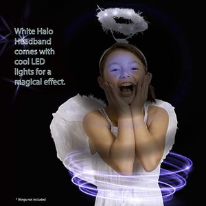 Cheap Light up Angel <strong>Halo</strong> White Feather Fluffy LED <strong>Halo</strong> Headband Accessories for Angel <strong>Costumes</strong> for Adults and Kids - Product Image 3