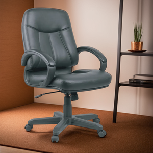 Pedido a granel Silla de oficina ejecutiva Cuero de espalda media con cojín giratorio Material de espuma Armpad - Product Image 1