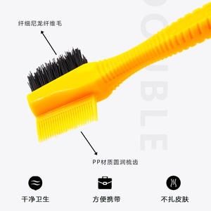 Cepillo de pelo de cola de doble cara al por mayor, cepillo de nailon para controlar los bordes del pelo, cepillo de cejas de cola de acero y plástico para mujer - Product Image 4