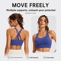 Nouveau soutien-gorge de yoga pour femme Cross Beauty, double face texturée, effet seconde peau, haute résistance, antichoc, avec maintien supérieur, sous-vêtement de sport