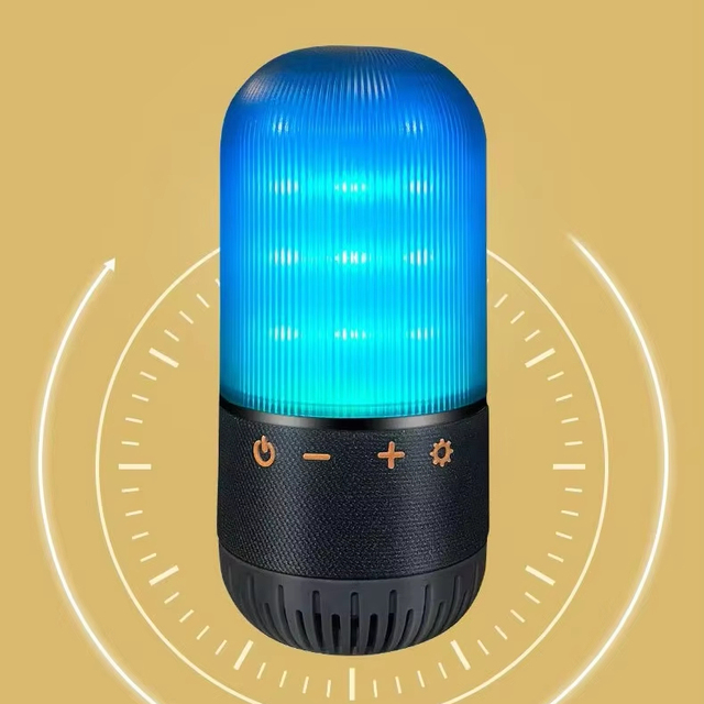 Outdoor camping Speaker with RGB night Lights BT 5.3  stereo  5W Output 5-6H Playtime for Hiking
