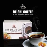 Café GANOHERB Ganoderma Sin Azúcar, Extracto de Hongo Reishi 100% Orgánico, Café Negro Instantáneo