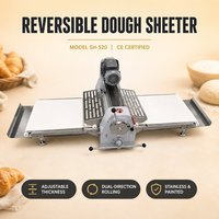 Laminoir à pâte commercial pliable en acier inoxydable pour la pâte à pain, à pizza, à tarte, machine à étaler la pâte pour boulangerie