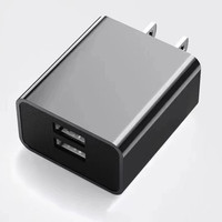 Kabel Retraktil Berkualitas Tinggi dengan Colokan AU, Dual USB, Tahan Api, QC2.0 5V 2A 5W Output Daya, untuk Laptop, Kamera, Ponsel, dan Earphone OTP