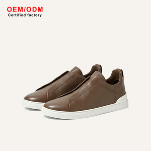 Chaussures de ville élégantes et confortables en cuir pour hommes, style mocassins à enfiler, idéales pour la conduite et le quotidien, personnalisables OEM - Product Image 1