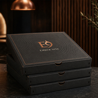Cajas de Pizza de Cartón Kraft Impresas con Lámina Dorada UV Mate Biodegradable Personalizadas para Comida Rápida para Llevar