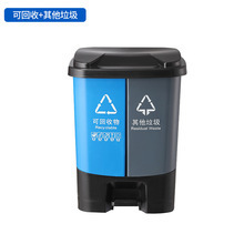 Wholesale 40L <b>twin</b>-<b>bin</b> plastic pedal <b>bins</b> for community neighborhoods and roadsides, dual-sorting garbage <b>bins</b> for new rural - Product Image 4