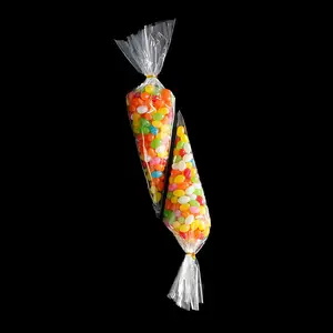 2021 Factory Food Grade Cone Shaped Plastic Sweets Bag Popcorn Sleeve Food Bag