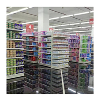 Rayonnage de gondole personnalisé Étagères de supermarché double face Étagères de supermarché Étagères d'épicerie de supermarché