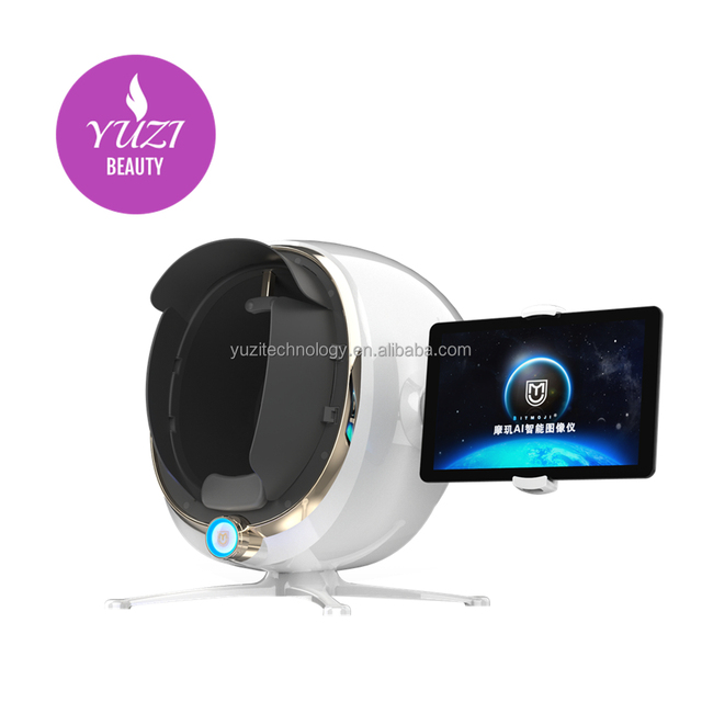 Moji AI profession magic mirror face analysis system skin tester scanner 3d facial wood lamp skin analyzer machine