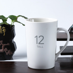 Mug en céramique 8 oz court, 12 oz long, couleur unie avec poignée, cadeau d'affaires, usage au bureau - Product Image 2