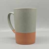 Tasses en grès modernes, ensemble de 4 grandes tasses à latte en céramique bohème, tasses à café en porcelaine avec grande poignée