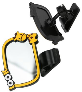 360 °   Miroir d'observation enfant réglable en forme de cerf avec pince pare-soleil, miroir bébé HD en verre pour siège arrière de voiture - Product Image 2