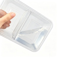 Barquettes bento jetables en PP sans BPA, design multi-compartiments sans mélange de saveurs, contenants alimentaires pour la préparation des repas