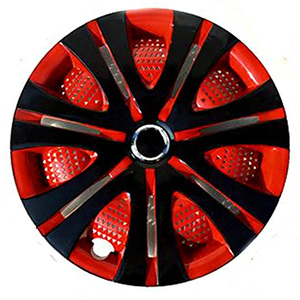 Tapacubos de Material PP Duradero, Universales Tipo H, Diseño Deportivo en Dos Tonos Negros, Tapas para Ruedas de Coche, Accesorios para Automóviles - Product Image 1
