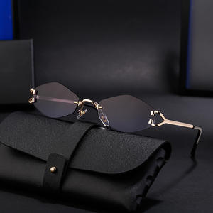 Gafas de Sol de Diamante Sin Marco Personalizadas para Mujer, Protección UV400, Lentes de PC, Estilo Instagram, Moda Urbana, Origen Taizhou - Product Image 2