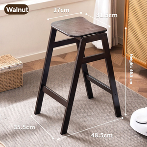 Taburete de Bar de Bambú, Silla Alta de <span class=keywords><strong>Cocina</strong></span>, Taburete Alto para <span class=keywords><strong>Barra</strong></span>, Silla de Bar de Madera para Isla de <span class=keywords><strong>Cocina</strong></span>, Hogar, Restaurante, Cafetería - Product Image 5
